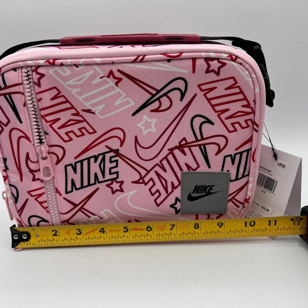 Nike Hard Shell Lunch Box Medium Soft Pink Swoosh Logo back to school
